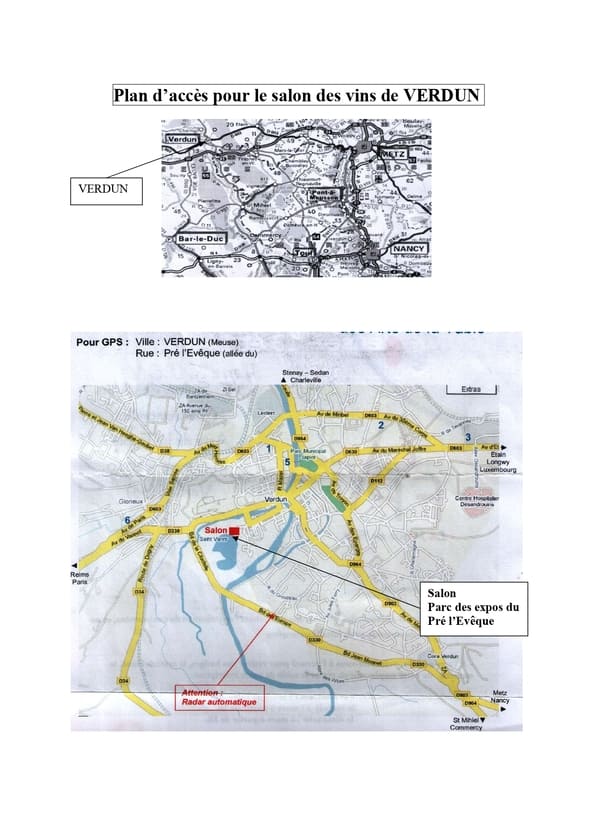lettre salon des vins Verdun carte maps